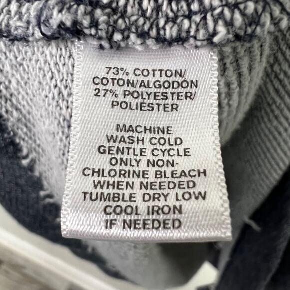 Lou & Grey Medium Long Sleeve Blue Heather Terry Knit Drawstring Waist Dress - Picture 8 of 10